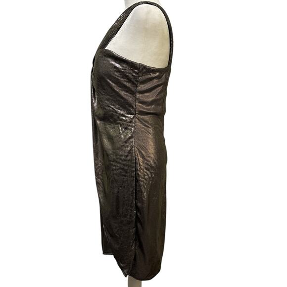 Star Wars Gold Metallic Dress Shoulder Straps Gather at Bust Back Zip Large New - Picture 5 of 11